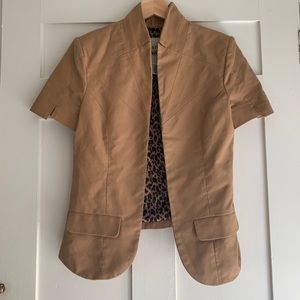 BB Dakota Structured Short Sleeve Camel Jacket